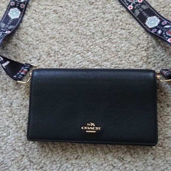 Coach black Foldover Clutch Crossbody - Picture 2 of 12